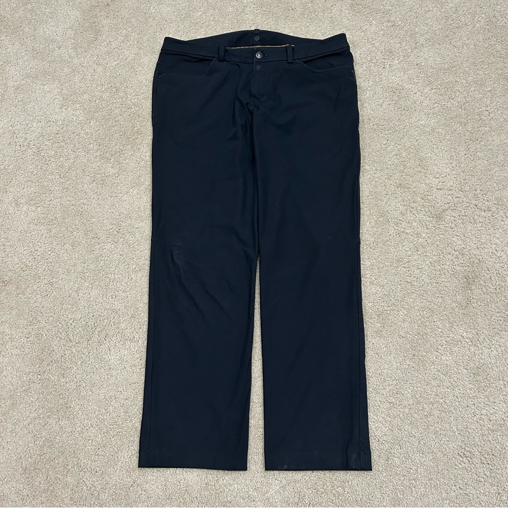 Lululemon Mens Size 36 ABC Slim Fit 5 Pocket Pant Warpstreme Black
